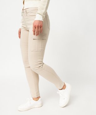 Pantalon coupe cargo femme en toile extensible vue1 - GEMO(FEMME PAP) - GEMO