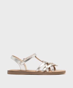 Sandales en cuir avec bride à scratch fille - Lovely Wings vue1 - LOVELY WINGS GEMO FOR GOOD - GEMO