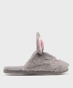 Chaussons mules en fourrure imitation avec oreilles de lapin femme vue1 - GEMO 4G FEMME - GEMO