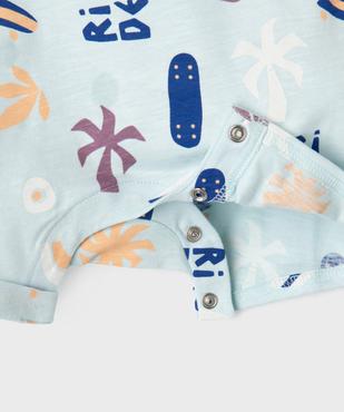 Combishort sans manches avec motif estival bébé garçon vue3 - GEMO 4G BEBE - GEMO
