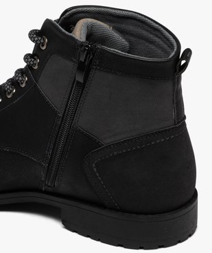 Boots homme casual à zip et à lacets bicolores vue6 - GEMO (CASUAL) - GEMO