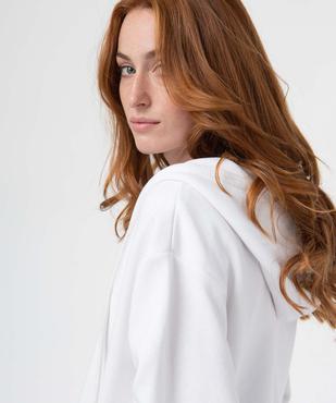 Sweat femme zippé à capuche coupe oversize vue2 - GEMO(FEMME PAP) - GEMO