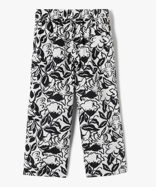 Pantalon imprimé en toile de coton fille vue5 - GEMO (ENFANT) - GEMO