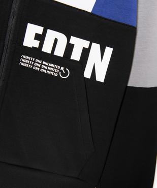 Sweat à capuche zippé multicolore garçon vue4 - GEMO (JUNIOR) - GEMO