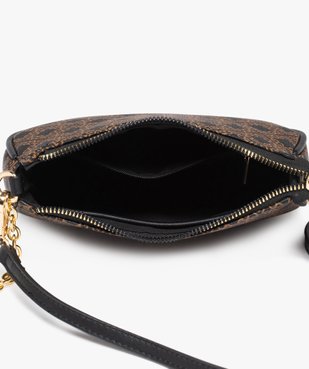 Sac besace compact imprimé avec bandoulière en chaîne femme vue3 - GEMO (ACCESS) - GEMO