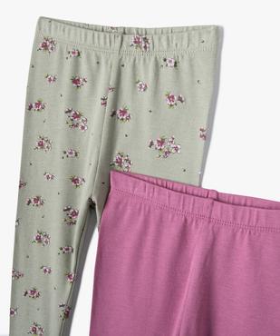 Leggings bébé fille uni et imprimé (lot de 2) vue2 - GEMO(BEBE DEBT) - GEMO