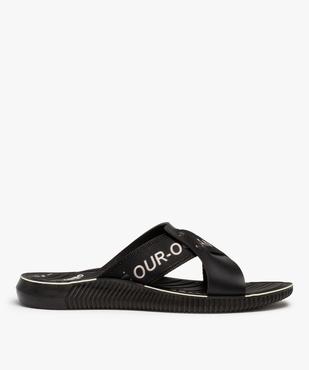 Sandales homme mules à larges brides croisées vue1 - GEMO (CASUAL) - GEMO
