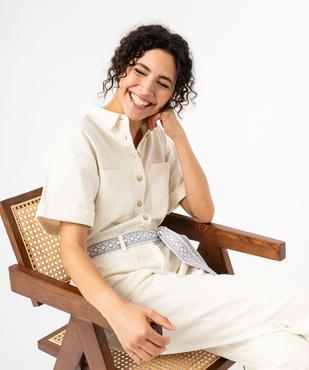 Combinaison pantalon avec ceinture femme - LuluCastagnette vue1 - LULUCASTAGNETTE - GEMO