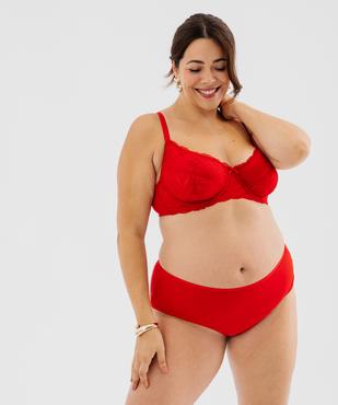 Shorty en microfibre et dentelle femme grande taille (lot de 2) vue3 - GEMO(HOMWR FEM) - GEMO