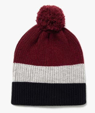 Bonnet tricolore à pompon garçon vue1 - GEMO (ENFANT) - GEMO