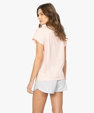 Pyjama femme avec motif Blanche Neige - Disney vue3 - DISNEY PRINCESS - GEMO