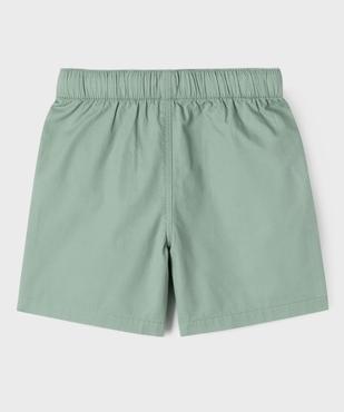 Bermuda en toile légère à taille élastiquée garçon vue4 - GEMO (ENFANT) - GEMO