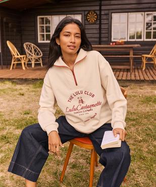 Sweat col montant zippé femme - LuluCastagnette vue5 - LULU CASTAGNETTE G4G D - GEMO