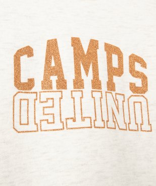 Sweat fille oversize multicolore à motif brillant - Camps United vue3 - CAMPS UNITED - GEMO