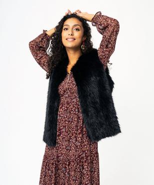 Veste sans manches en fourrure imitation femme vue1 - GEMO 4G FEMME - GEMO