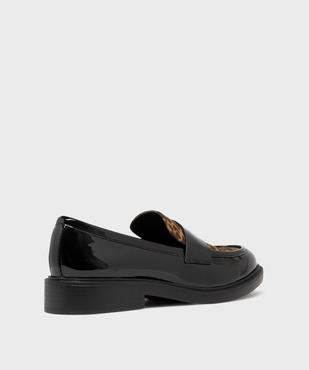 Mocassins vernis avec dessus à motif léopard femme - Follow Me vue4 - FOLLOW ME - GEMO