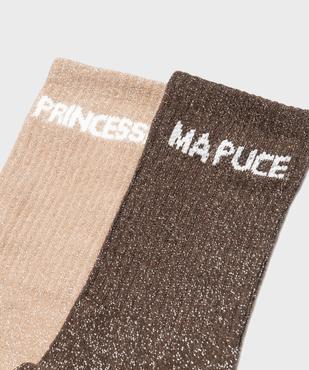 Chaussettes en maille pailletée femme (lot de 2) vue2 - GEMO(HOMWR FEM) - GEMO