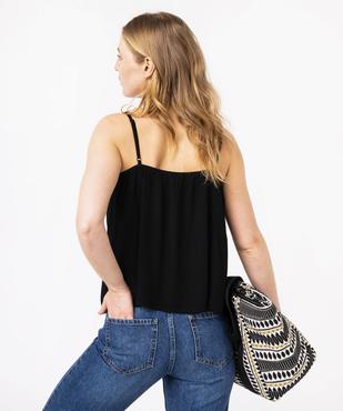 Débardeur à fines bretelles avec pampilles en perles femme  vue3 - GEMO(FEMME PAP) - GEMO