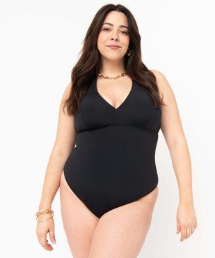 Maillot de bain femme grande taille 1 pièce dos nu vue2 - GEMO 4G FEMME - GEMO