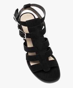 Sandales femme à talon et tige montante style spartiates vue5 - GEMO(URBAIN) - GEMO