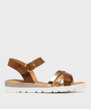 Sandales à brides croisées à petit talon compensé femme - Valentina Baldano vue1 - VALENTINA BALDA - GEMO