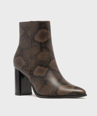 Boots à talon haut et bout pointu unies femme vue2 - FOLLOW ME - GEMO
