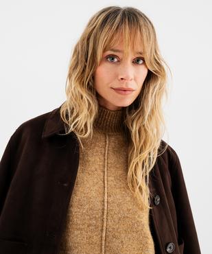 Pull à col cheminée coupe loose femme vue3 - GEMO(FEMME PAP) - GEMO