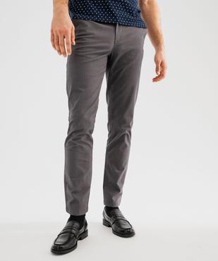 Pantalon chino slim en coton stretch homme vue1 - GEMO (HOMME) - GEMO