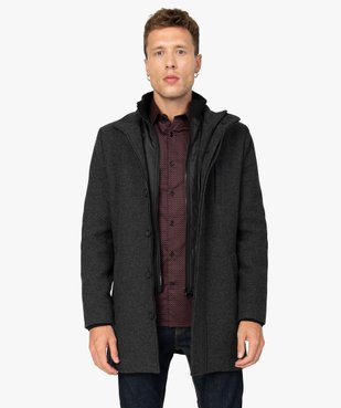 Manteau homme mi-long à col montant  vue1 - GEMO (HOMME) - GEMO
