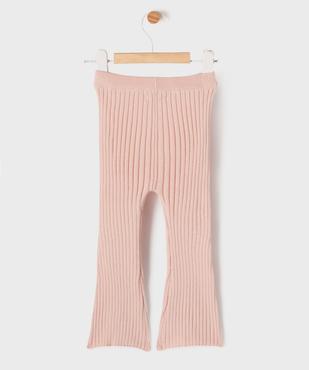 Pantalon en maille côtelée coupe flare bébé fille vue3 - GEMO(BEBE DEBT) - GEMO