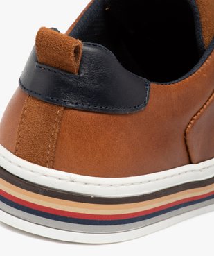 Baskets homme dessus cuir à lacets - Tanéo vue6 - TANEO - GEMO