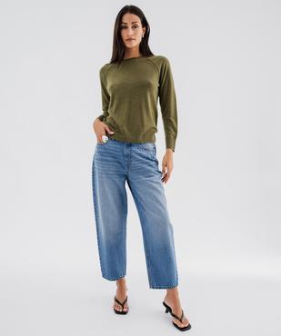 Pull col rond en maille fine femme vue1 - GEMO(FEMME PAP) - GEMO