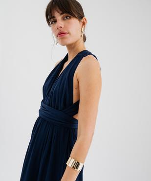 Robe longue dos-nu multi-look en viscose femme vue2 - GEMO(FEMME PAP) - GEMO