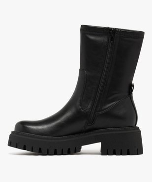 Boots avec épaisse semelle crantée femme vue3 - 5 MILES - GEMO