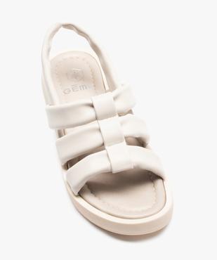 Sandales femme à semelle épaisse et brides matelassées vue5 - GEMO (CASUAL) - GEMO