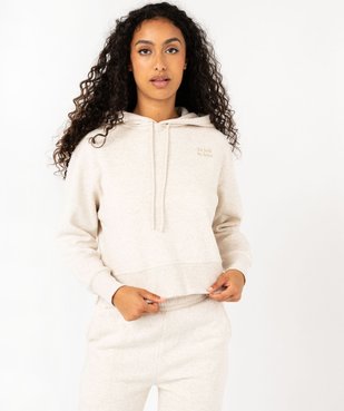 Sweat à capuche coupe courte femme vue1 - GEMO(FEMME PAP) - GEMO
