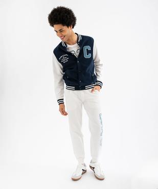 Pantalon de jogging avec inscriptions velours homme - Camps United vue4 - CAMPS GEMO FOR GOOD - GEMO