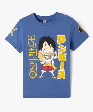 Tee-shirt manches courtes imprimé Luffy garçon - One Piece vue2 - ONE PIECE - GEMO