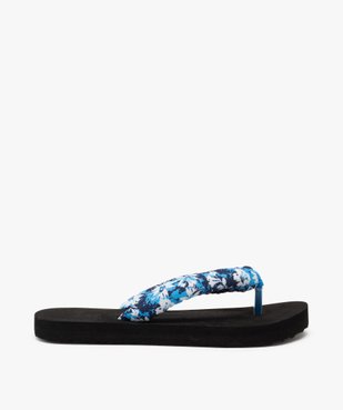 Tongs fille à brides rembourrées en tissu fleuri vue2 - GEMO (ENFANT) - GEMO