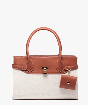 Sac femme bimatière avec petite pochette breloque vue1 - GEMO (ACCESS) - GEMO