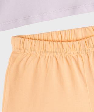 Pyjashort bicolore avec motifs sur le buste fille - Hello Kitty vue2 - HELLO KITTY - GEMO