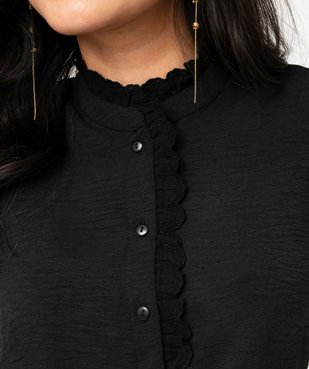 Blouse sans manches froissée à col en broderie anglaise femme vue2 - GEMO(FEMME PAP) - GEMO