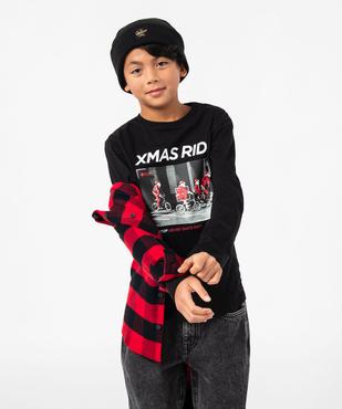 Tee-shirt à manches longues avec motif Noël garçon vue5 - GEMO 4G GARCON - GEMO
