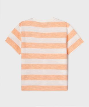 Tee-shirt manches courtes à larges rayures garçon vue7 - GEMO (ENFANT) - GEMO
