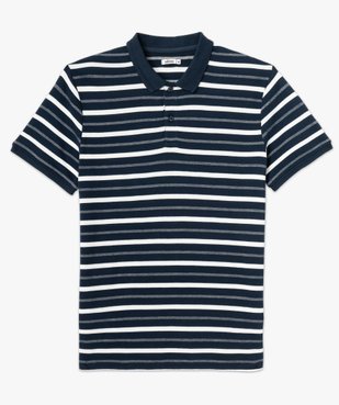 Polo manches courtes à rayures fantaisie homme vue4 - GEMO (HOMME) - GEMO