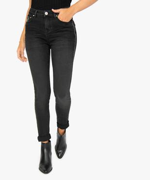 Jean femme coupe slim avec bande métallisée sur le côté vue1 - GEMO(FEMME PAP) - GEMO