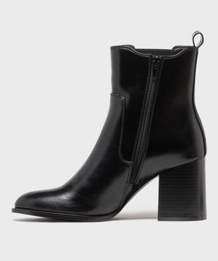 Boots à talon avec élastique latéral femme - Follow Me vue4 - FOLLOW ME - GEMO
