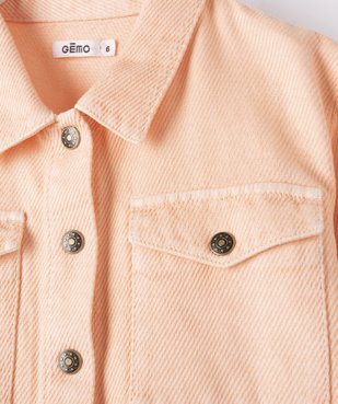 Chemise fille manches longues en coton épais vue2 - GEMO (ENFANT) - GEMO