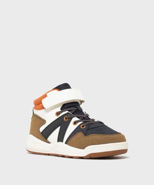 Baskets montantes à lacets élastiques et scratch garçon - 5 Miles vue2 - 5 MILES - GEMO