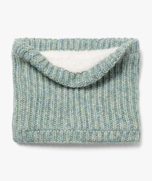 Echarpe snood en maille pailletée avec doublure sherpa fille vue1 - GEMO 4G FILLE - GEMO
